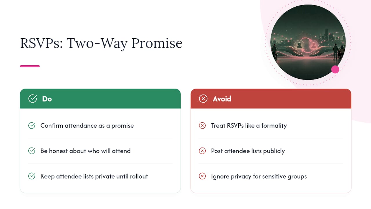 Why Coffeeride Treats RSVPs as a Two-Way Promise — overview diagram