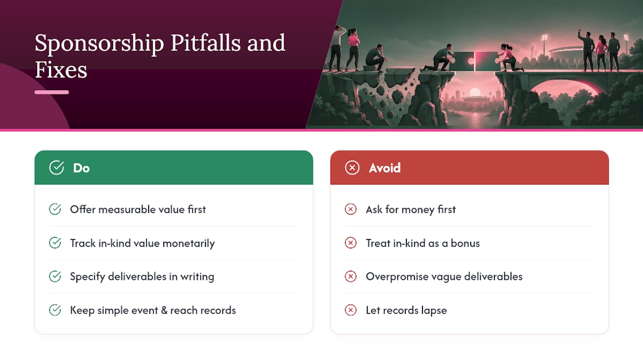 Common Pitfalls in Securing and Managing Club Sponsorships — overview diagram
