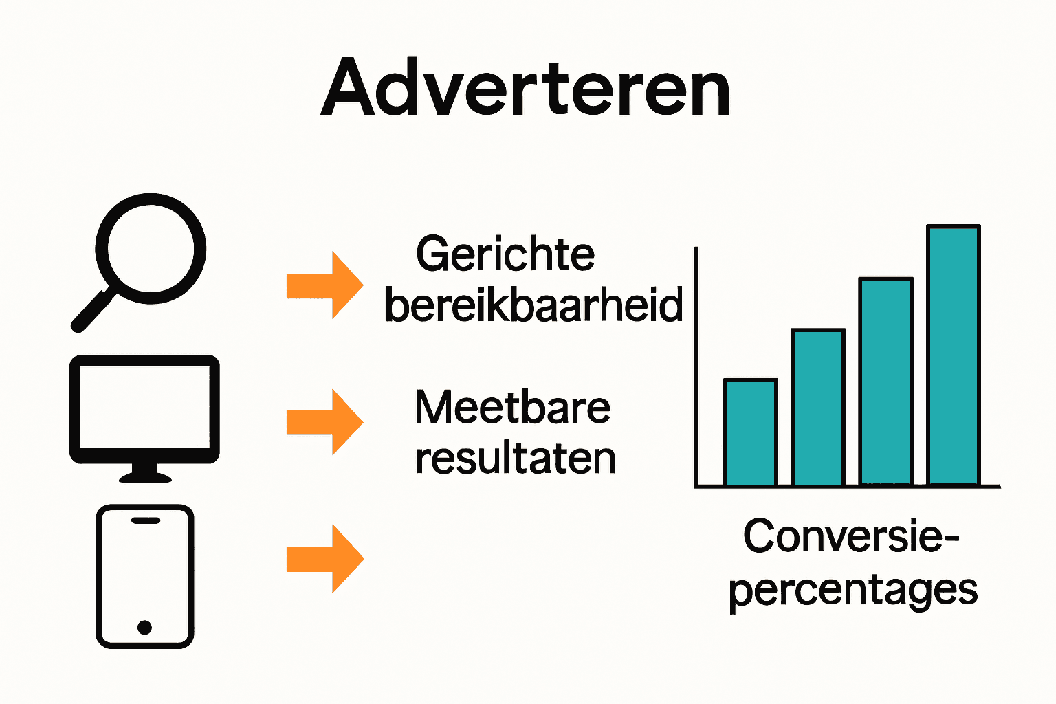 Infographic overzicht digitale advertentietypen en voordelen