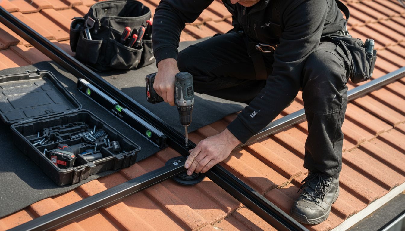 montagerails plaatsen dak