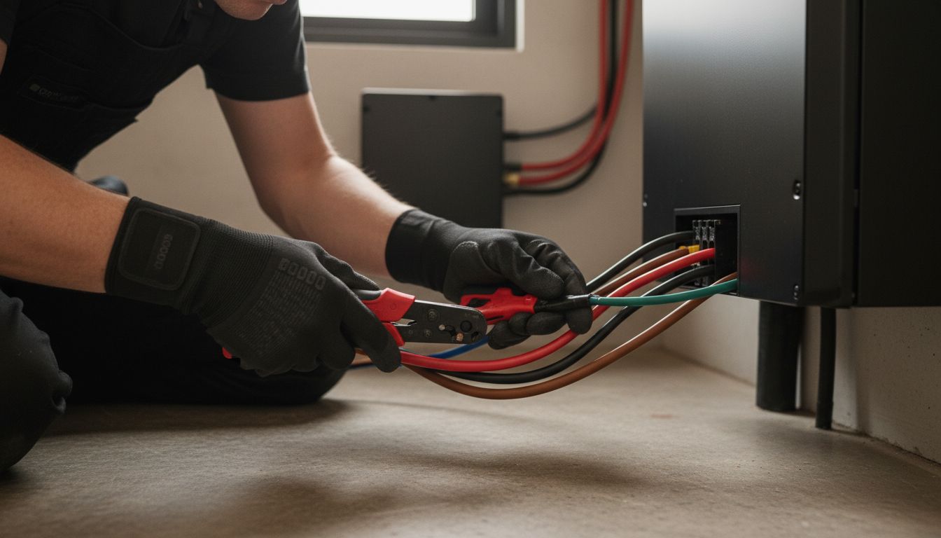 thuisbatterij montage bekabeling