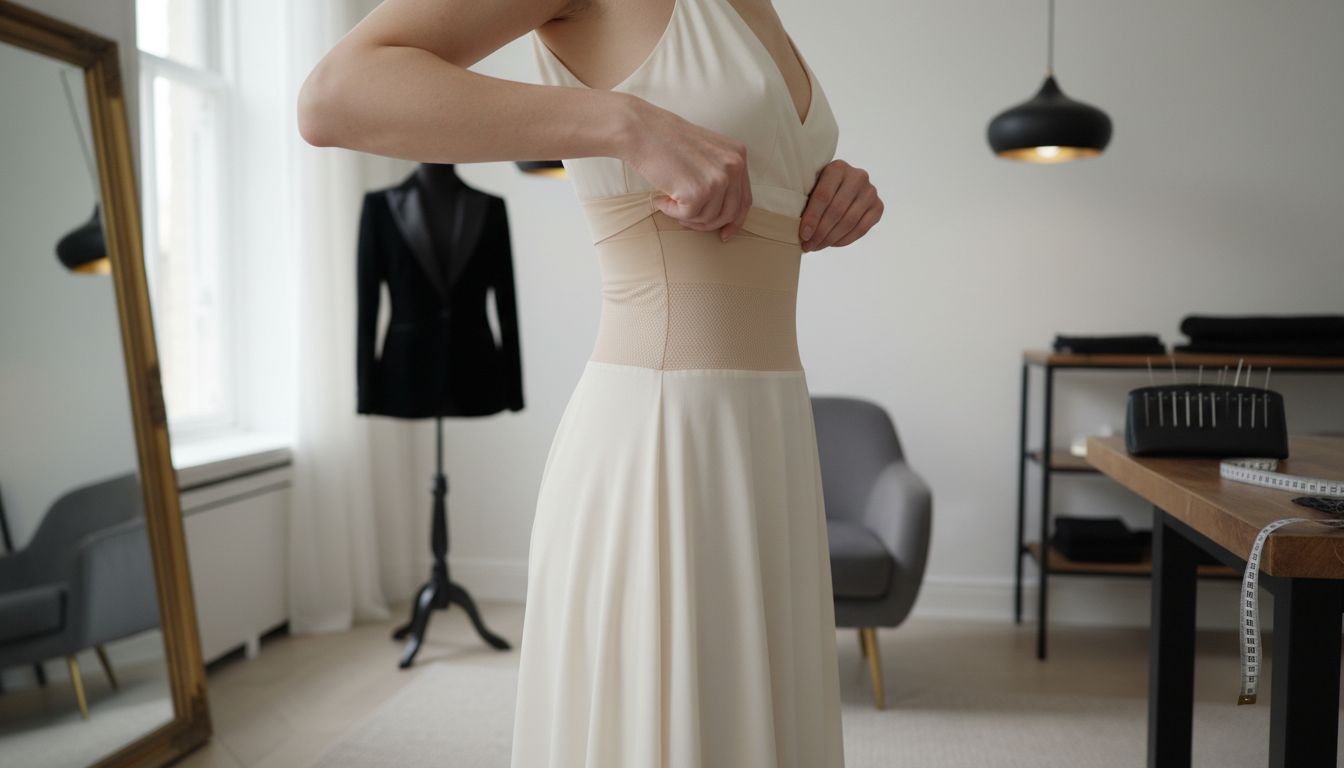 seamless shapewear demonstration