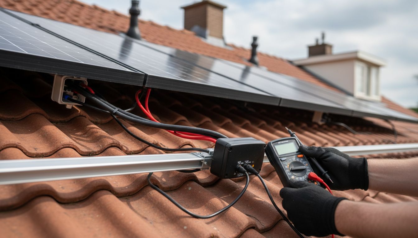 zonnepanelen bedrading inspectie