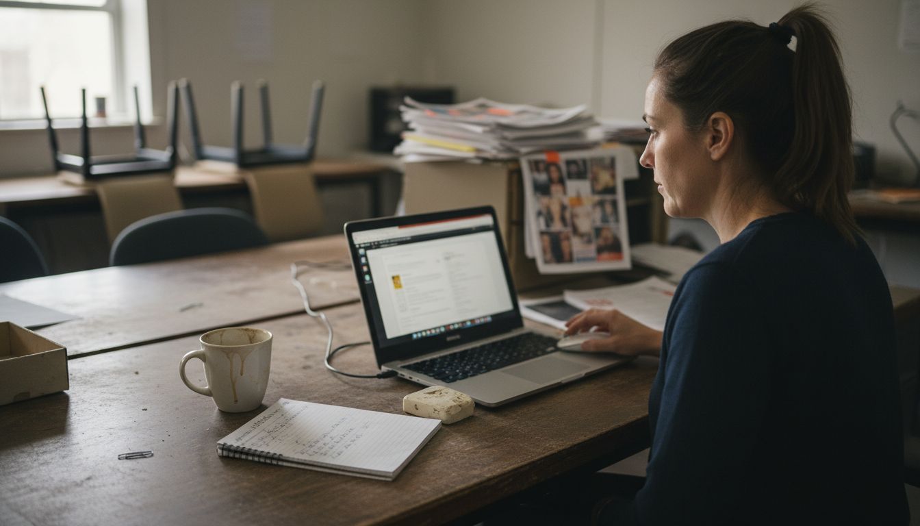 Woman segmenting Google Ads audience at desk