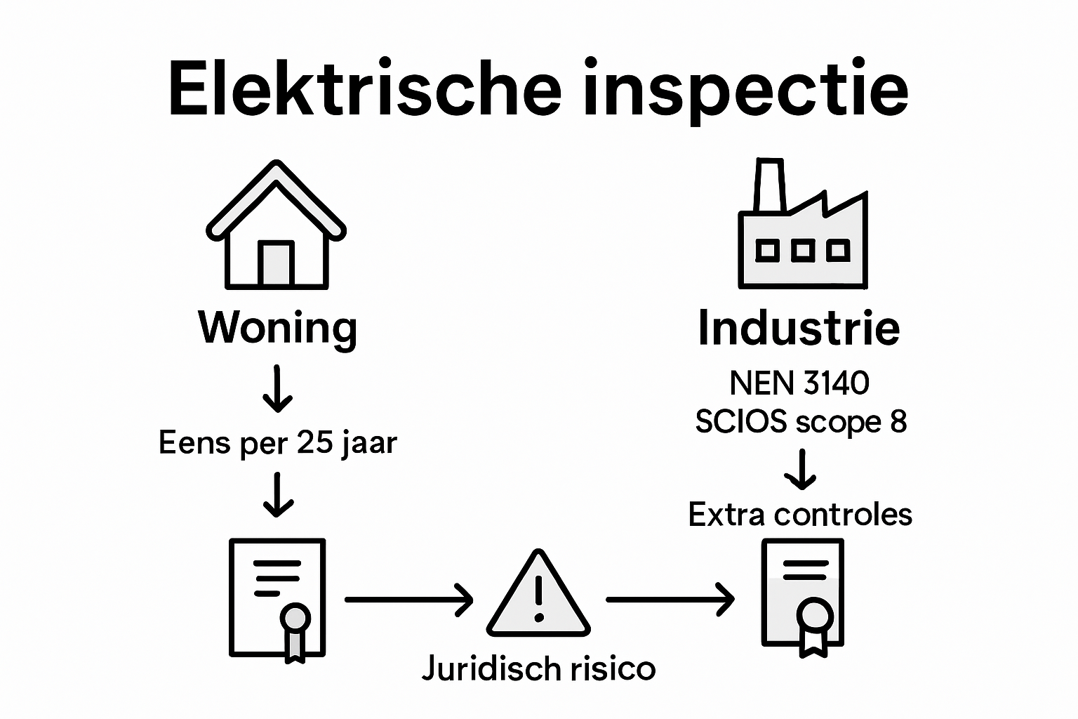 Infographic: residential vs industrial inspection law