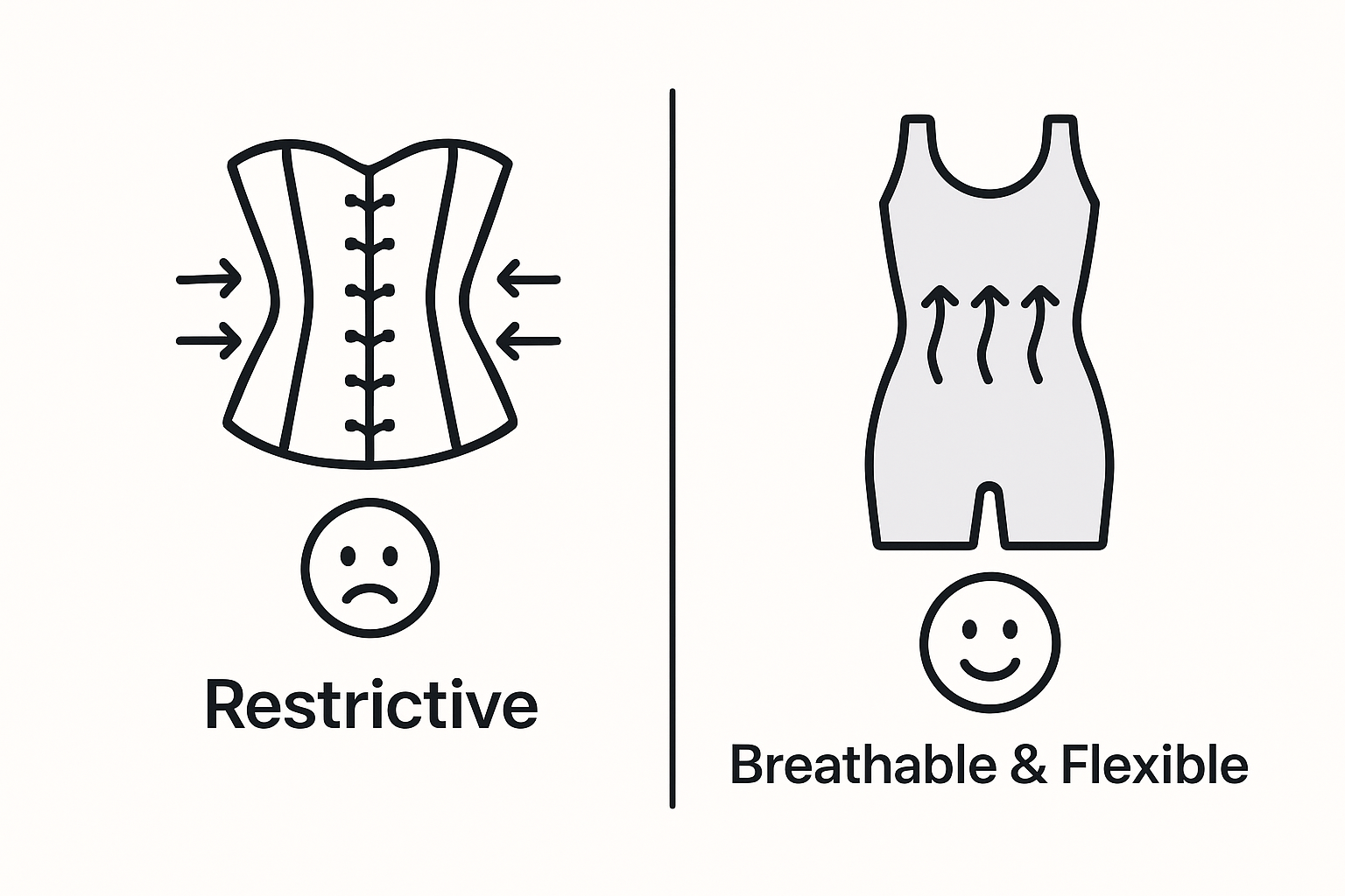 Infographic comparing shapewear with traditional underwear