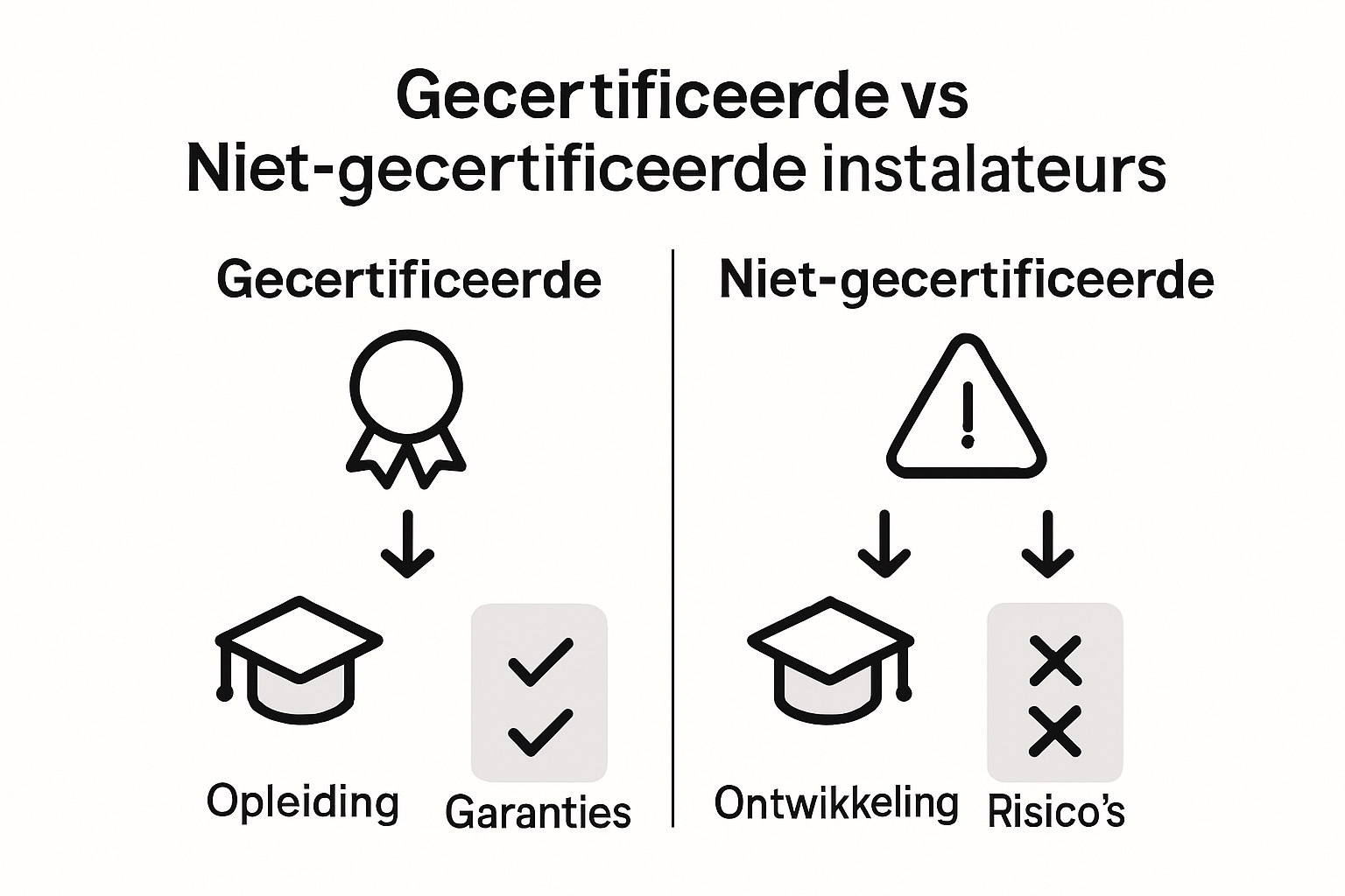 Het verschil tussen erkende en niet-erkende installateurs