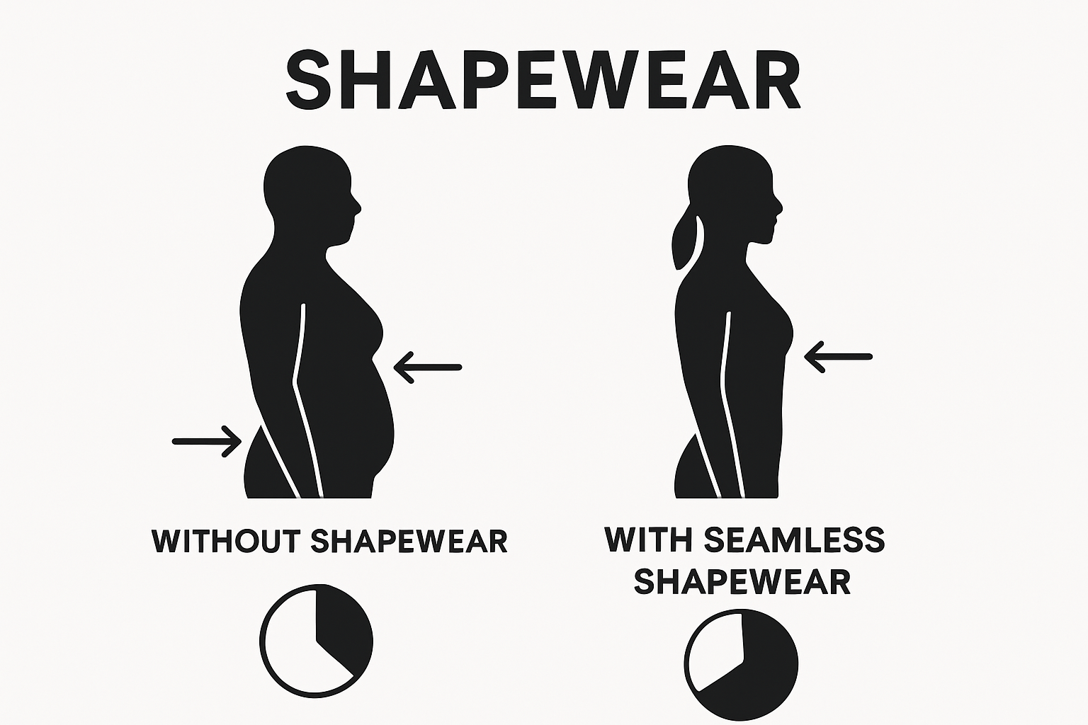Comparison of confidence with and without shapewear