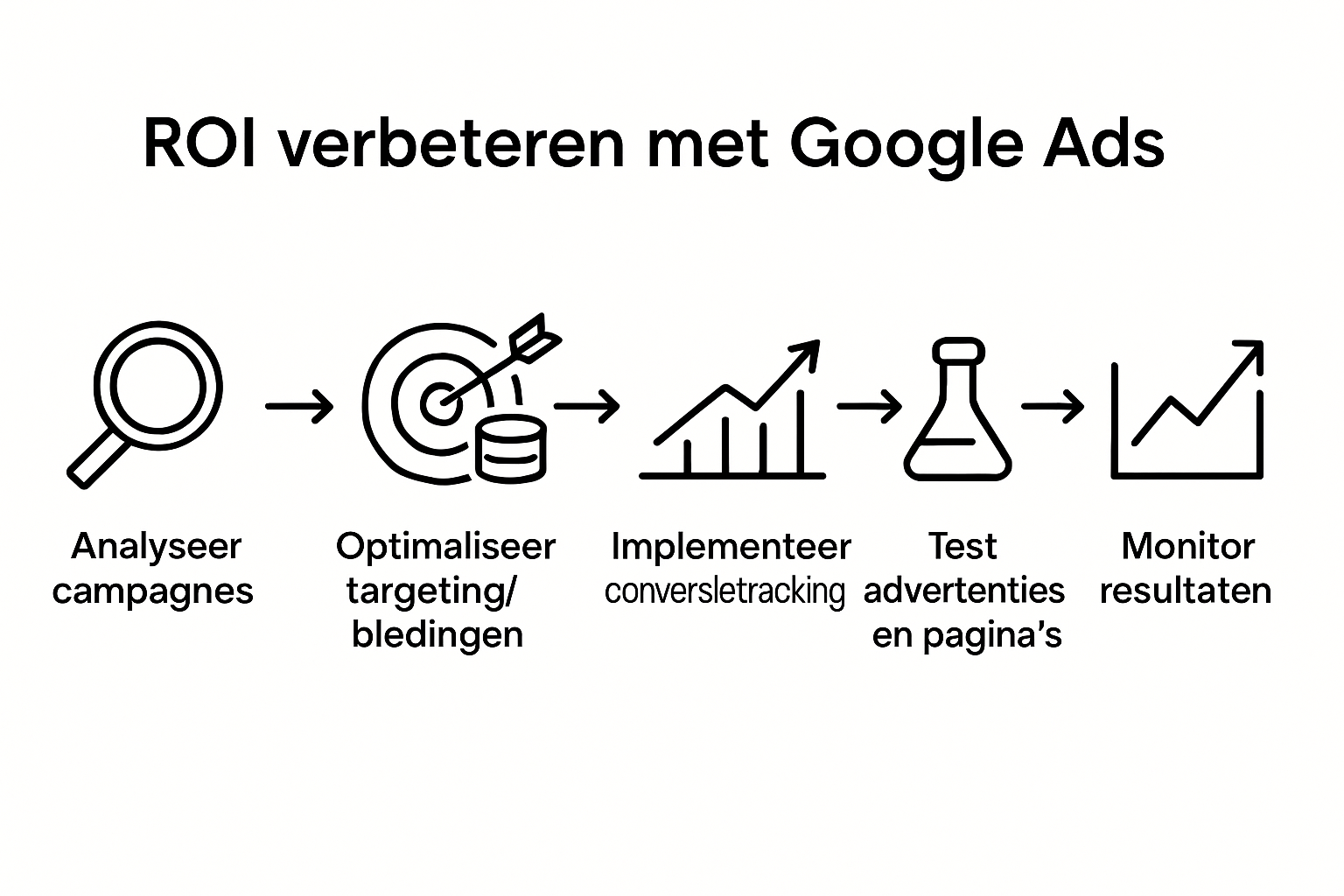 Infographic: vijf essentiële stappen voor het optimaliseren van je Google Ads-campagnes
