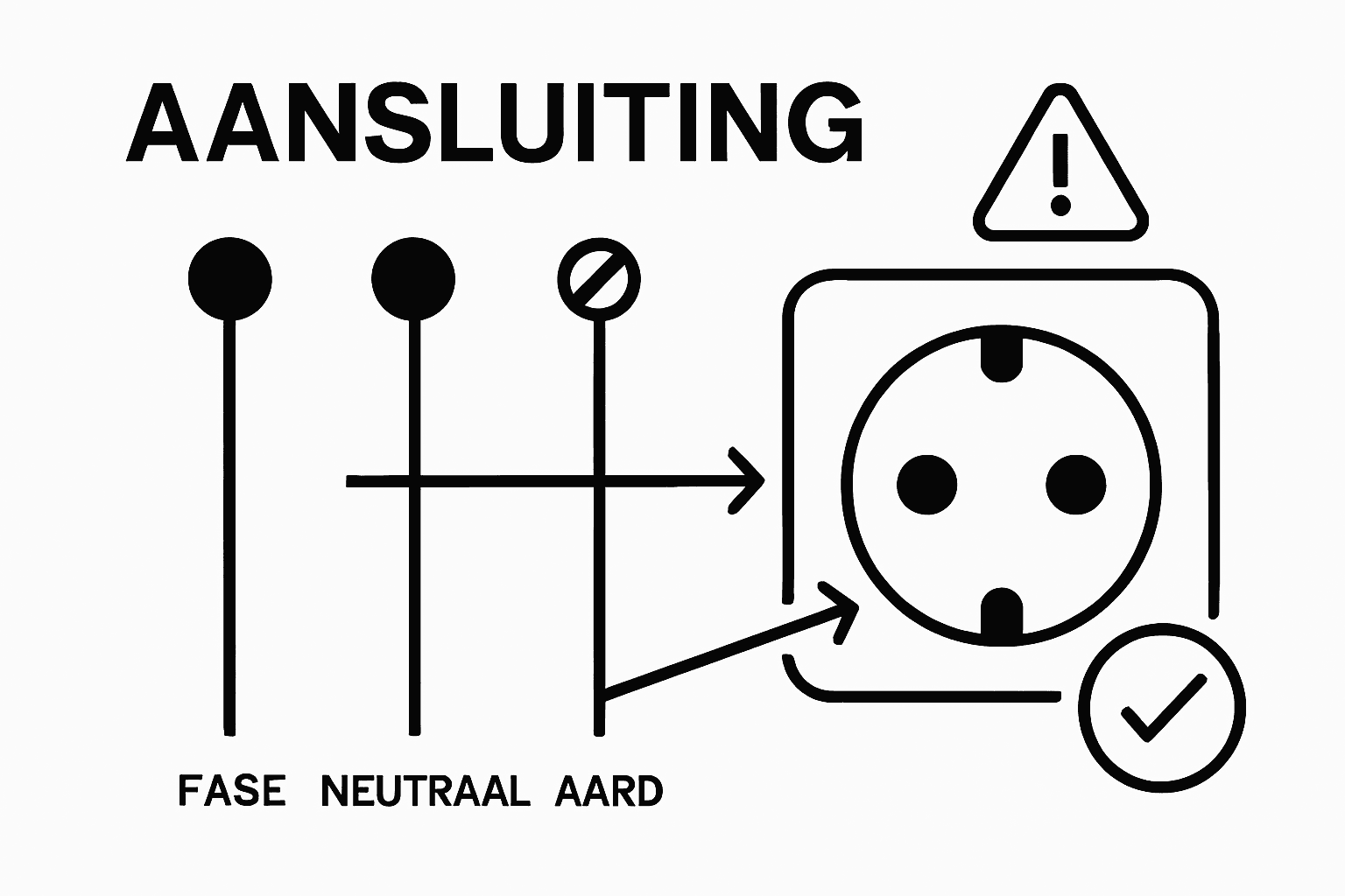 Overzichtelijke infographic met duidelijke stappen voor het correct aansluiten van draden
