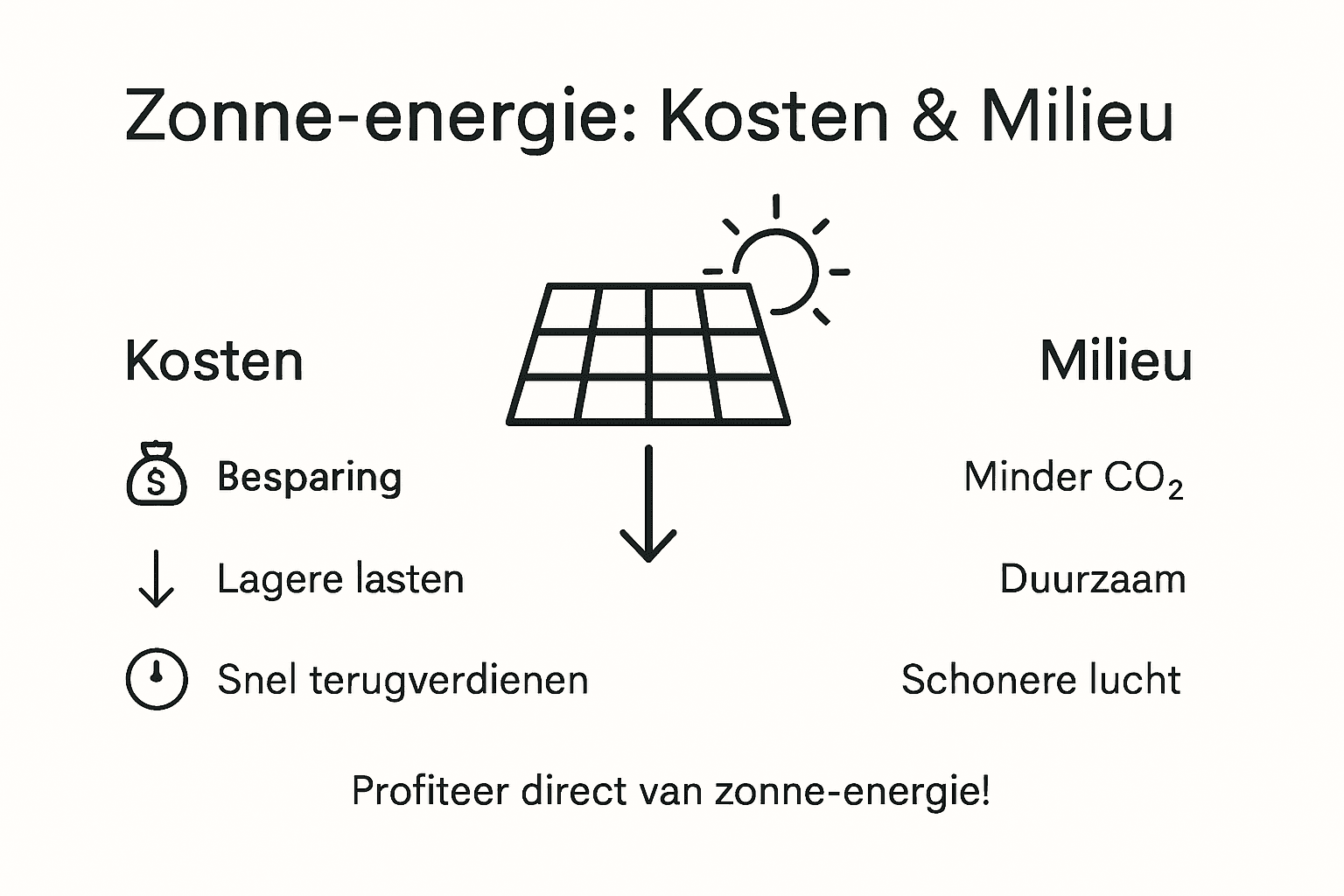 Infographic: besparen op kosten én het milieu met zonne-energie