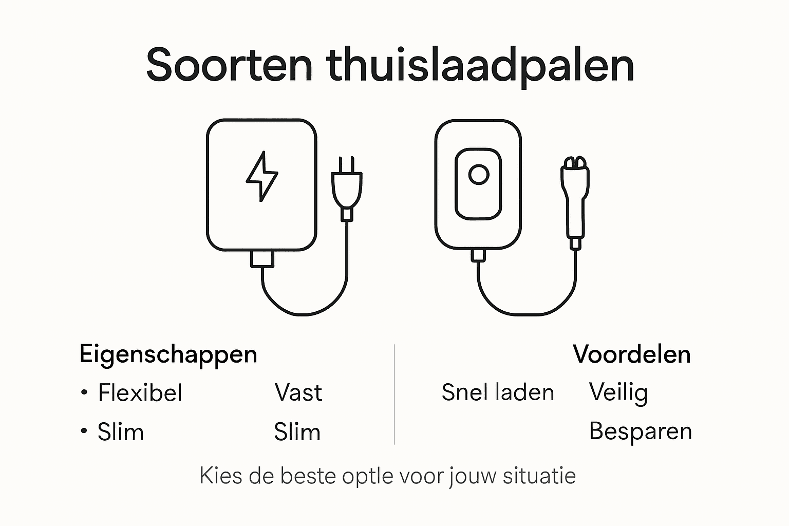 Overzicht: verschillende typen laadpalen voor thuis en hun voordelen