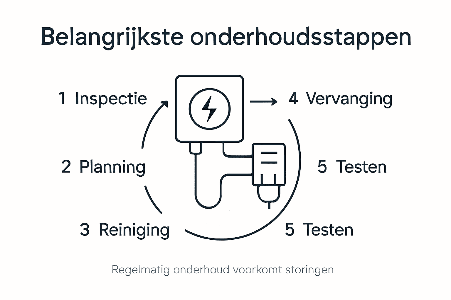 Infographic: Zo onderhoud je elektrische installaties in een paar stappen