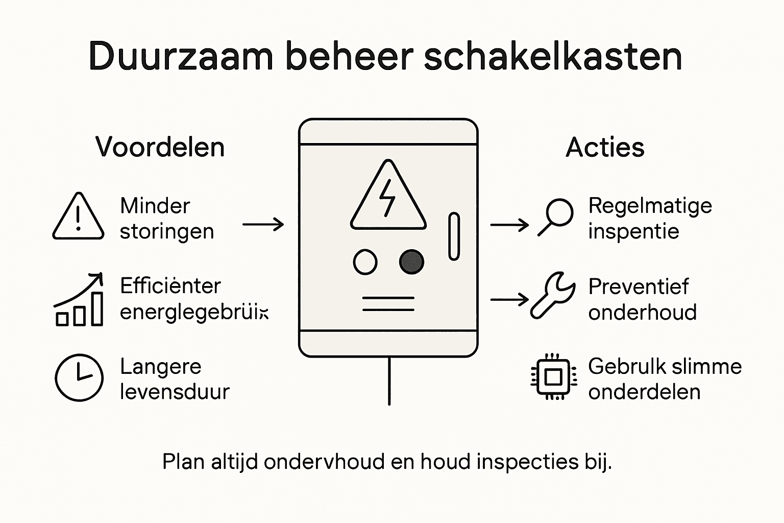 Infographic: hoe zorg je voor duurzaam onderhoud van schakelkasten?