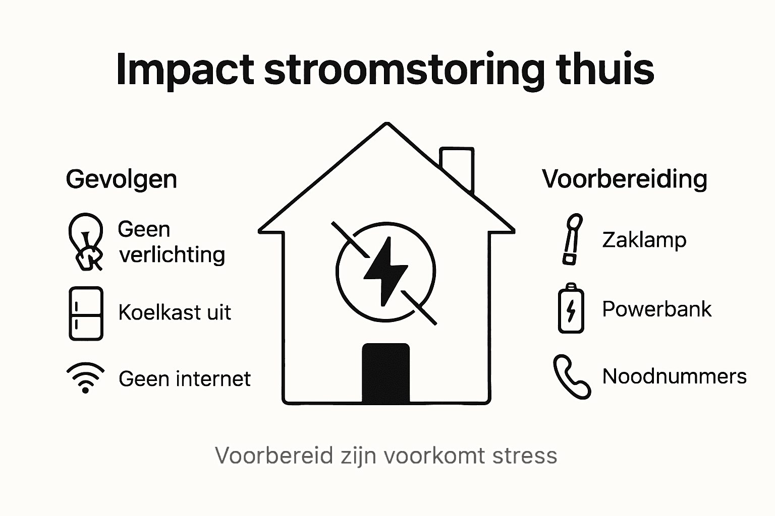 Infographic: Wat te doen bij een stroomstoring en hoe bereid je je voor?