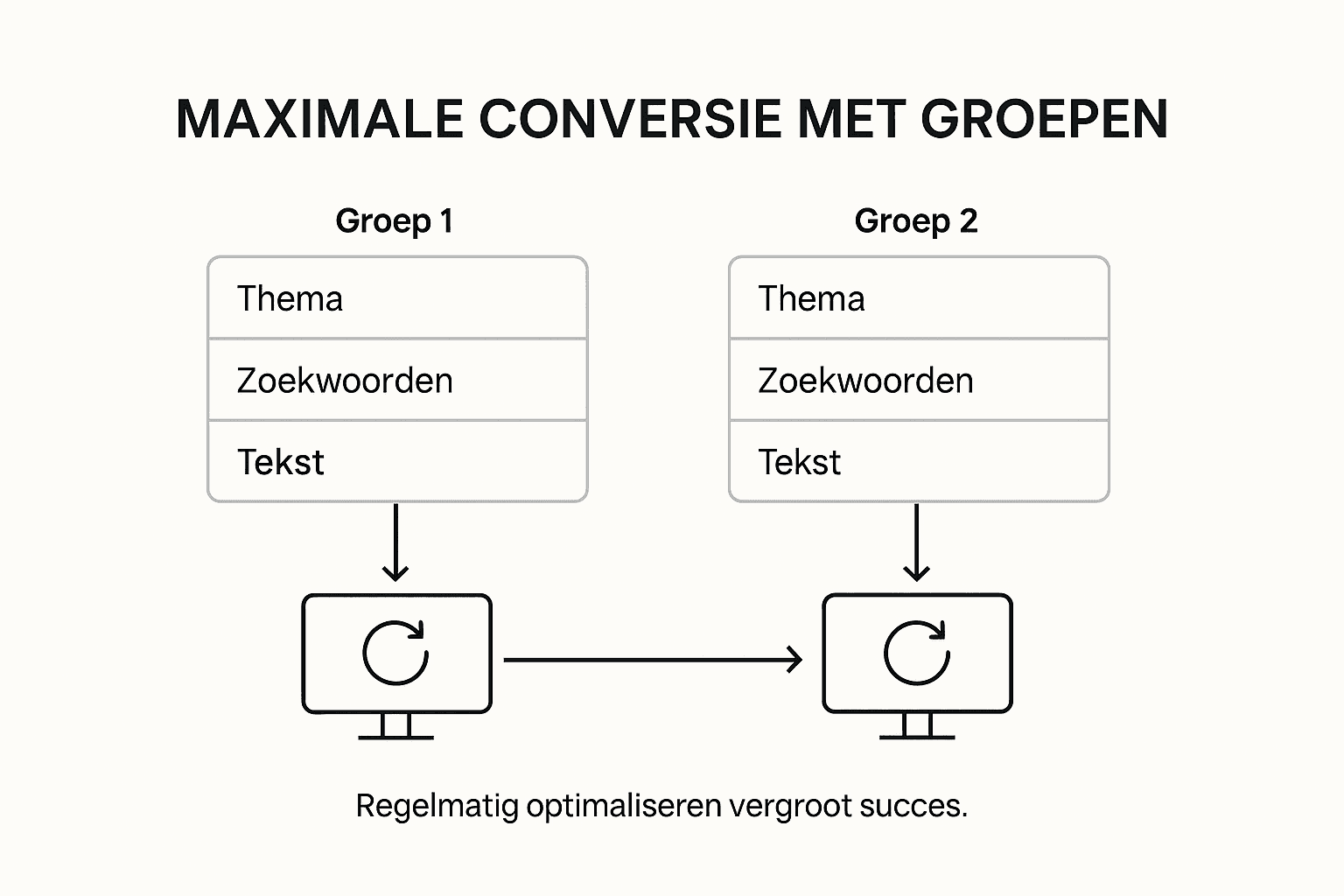 Visuele uitleg: hoe deel je je advertentiegroepen het slimst in?
