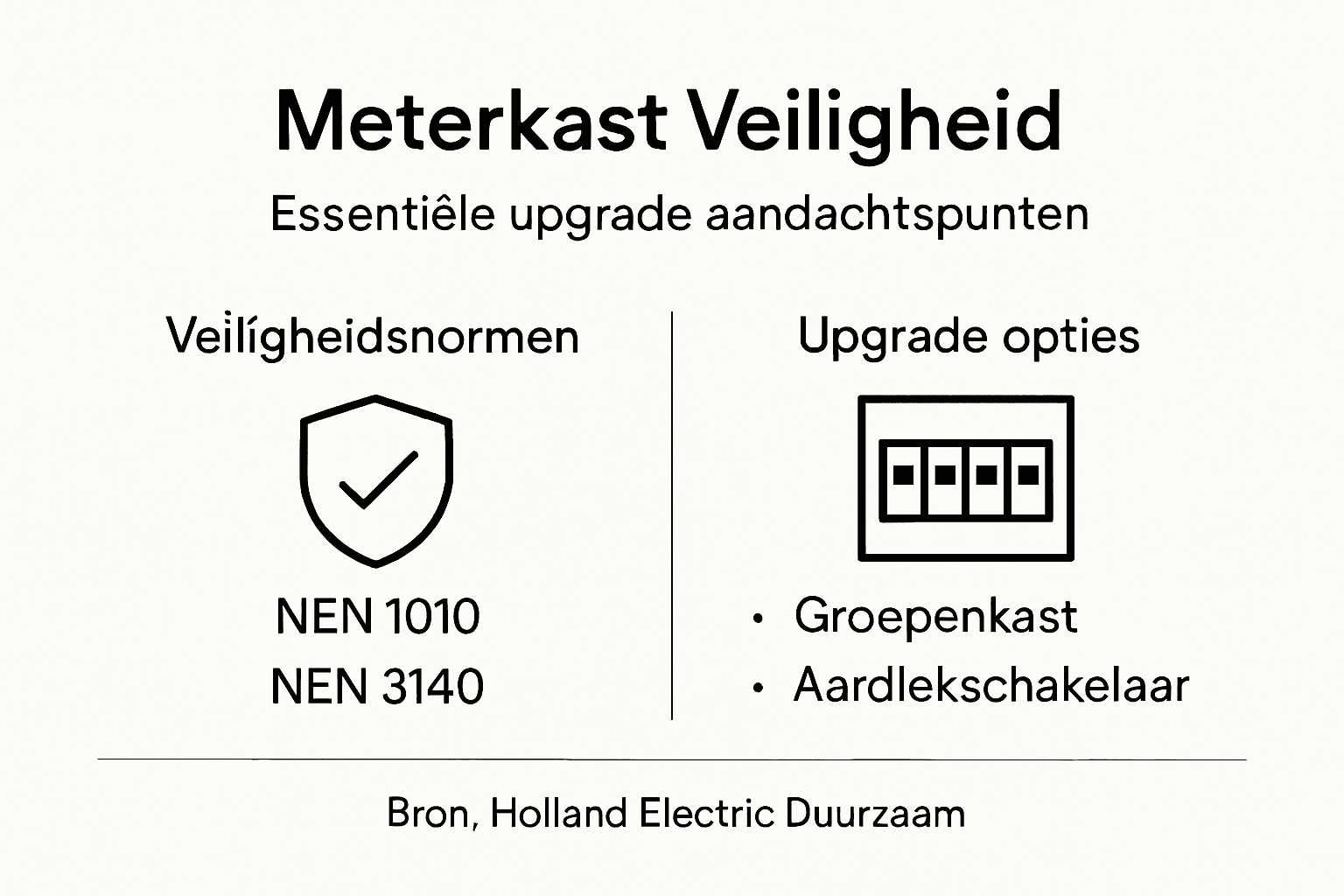 Infographic: alles over het upgraden van je meterkast en het waarborgen van de veiligheid