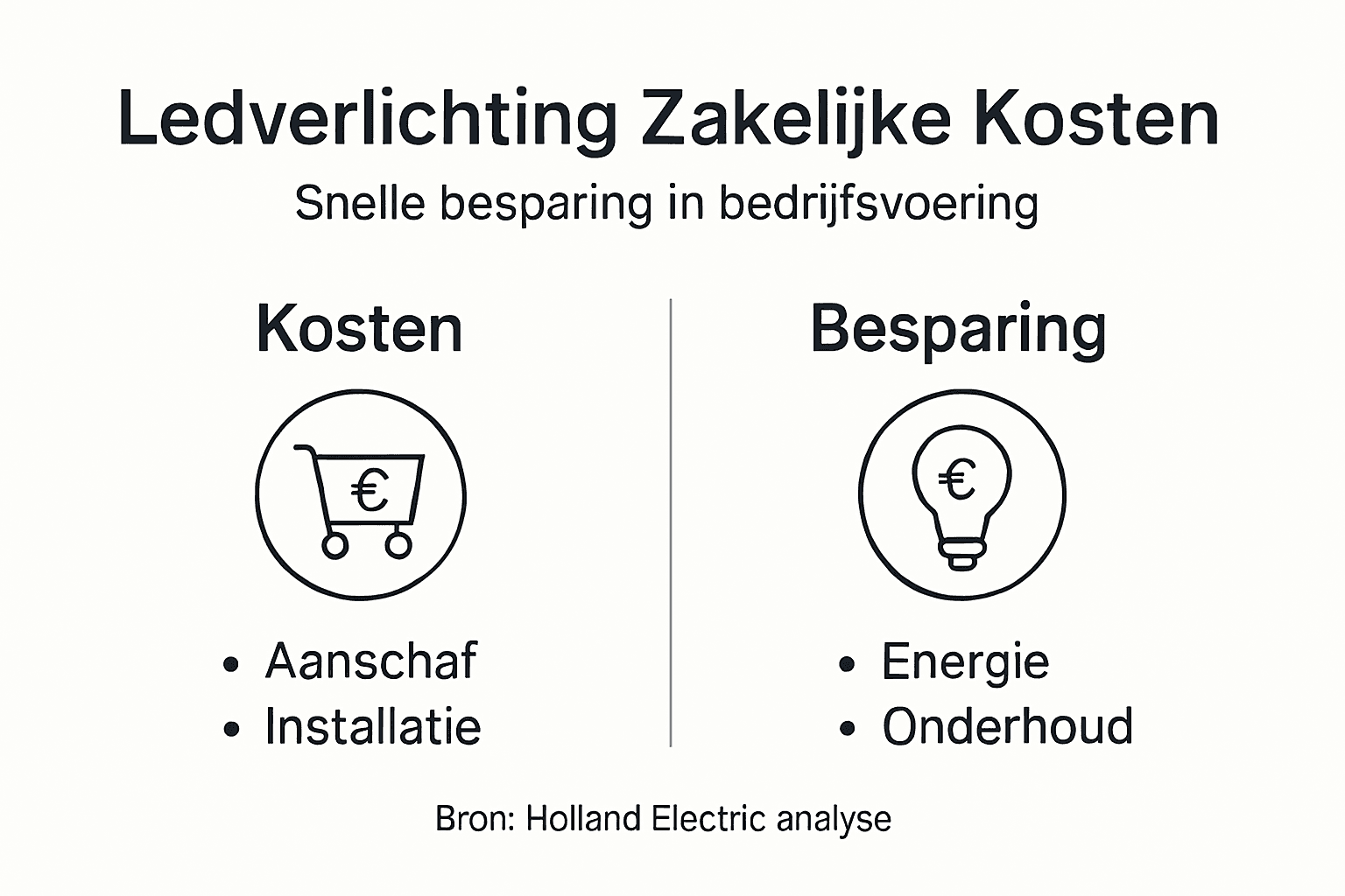 Overzicht van zakelijke uitgaven en mogelijke besparingen