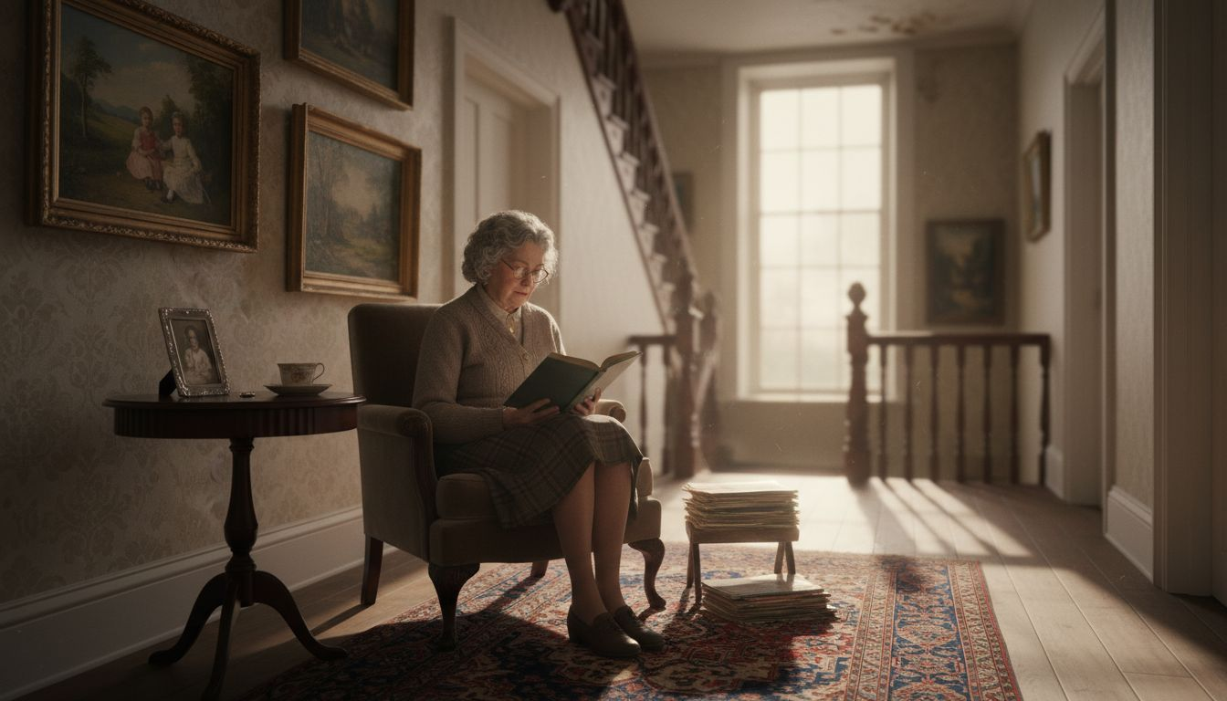 Traditional wall art in a classic hallway