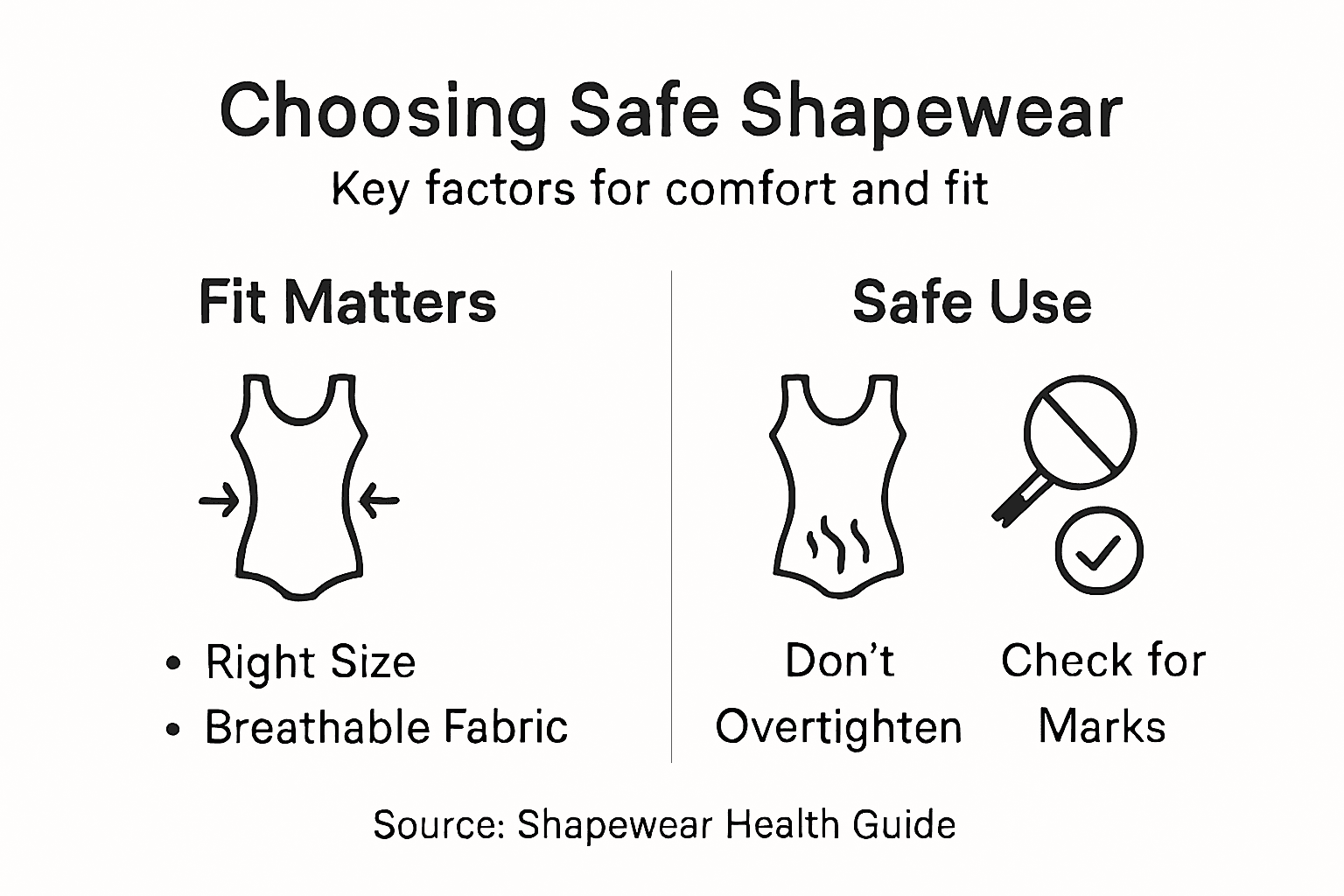 Infographic showing fit comfort and safety tips