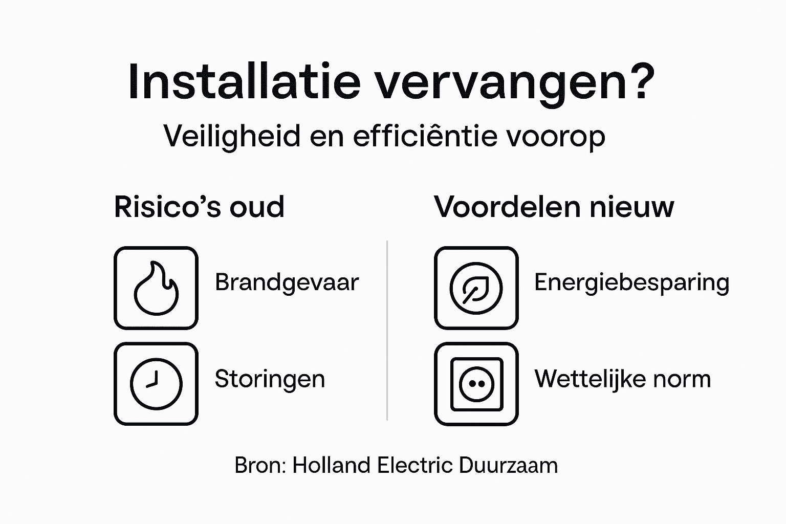 Infographic: In één oogopslag inzicht in het vervangen van elektrische installaties