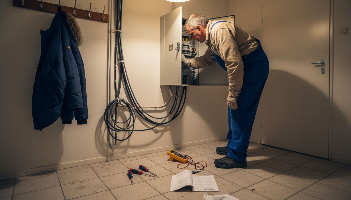 Controle van de groepenkast in een eengezinswoning door een erkend installateur