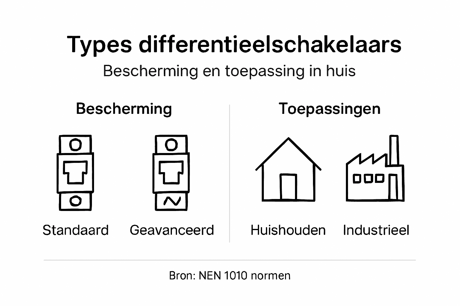 Overzicht: verschillende typen aardlekschakelaars en hun toepassingen in de praktijk