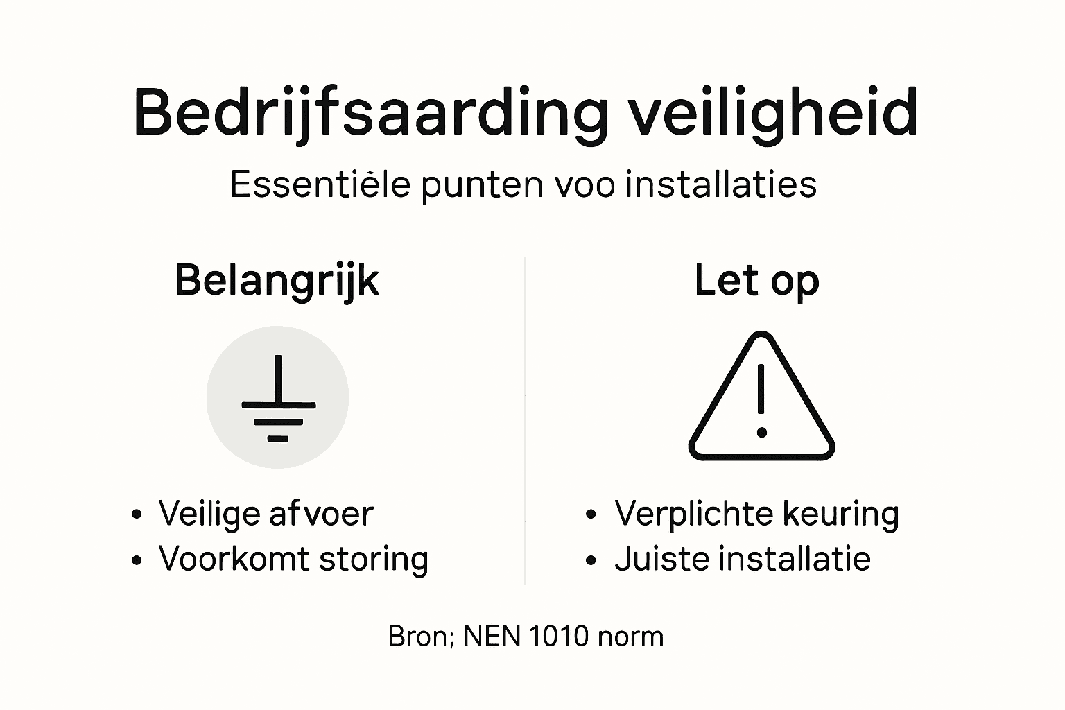 Overzicht: Belangrijke aandachtspunten voor een veilige aardingsinstallatie