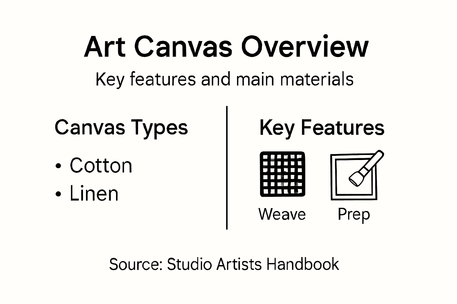 Infographic art canvas essentials and types