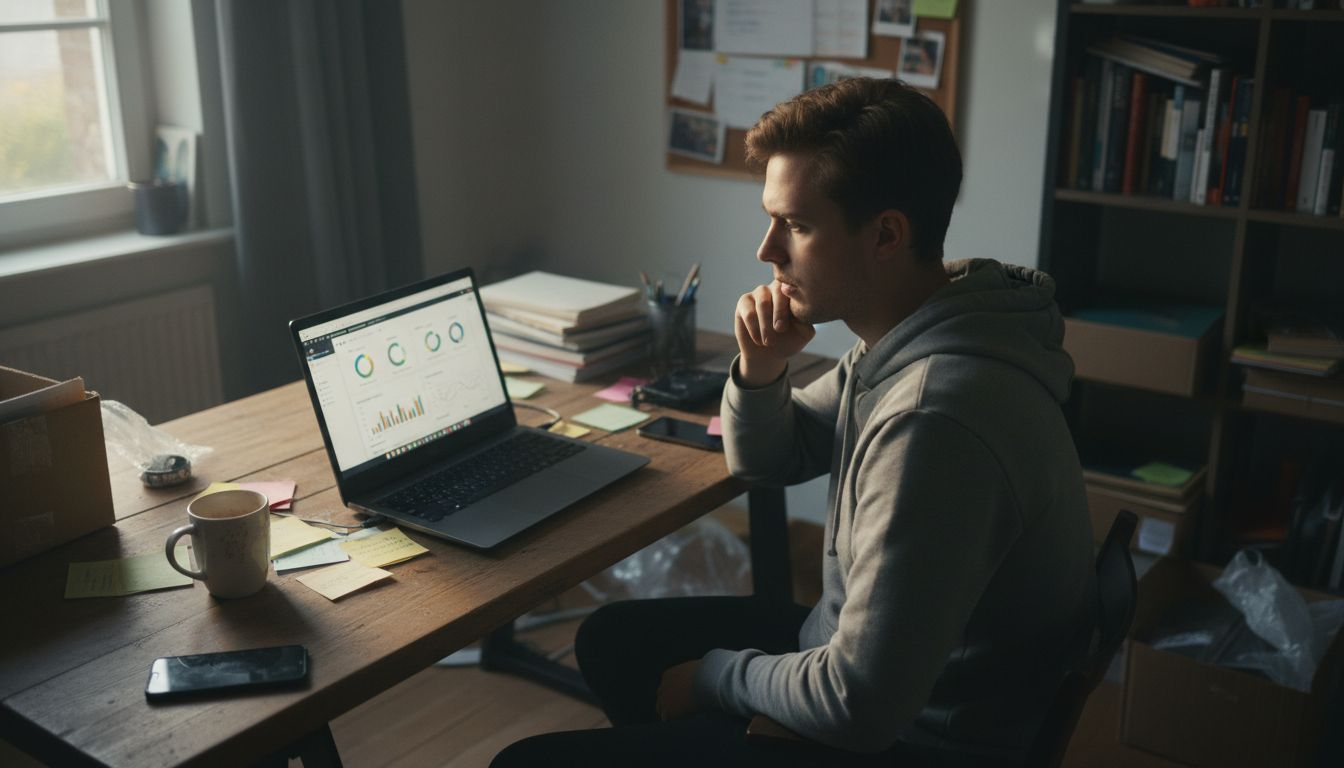 Webshop eigenaar onderzoekt hoe goed zijn online zichtbaarheid is