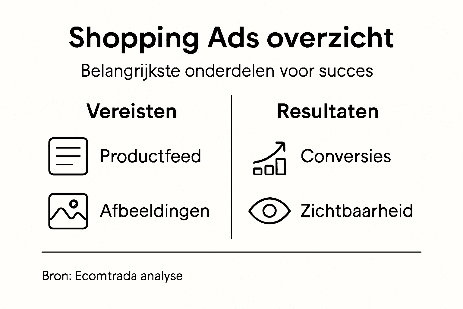 Infographic: de belangrijkste succesfactoren voor Shopping Ads