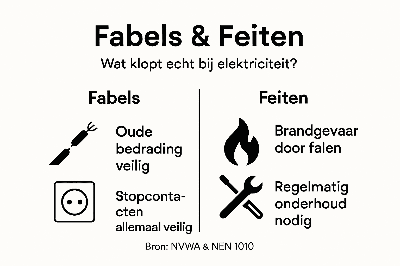 Infographic: Feiten en fabels over elektrische veiligheid