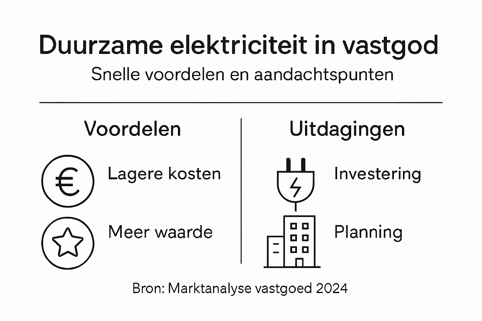 Infographic: duurzame stroomtoepassingen in de vastgoedsector