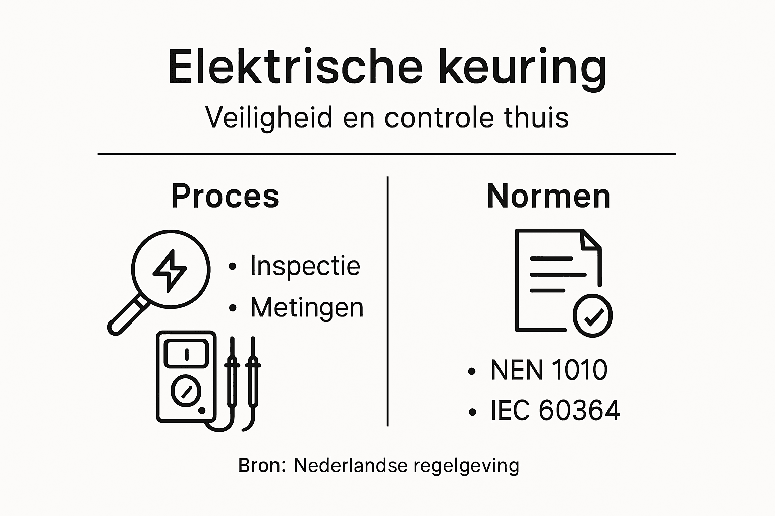 Overzicht van het keuringsproces en de geldende normen voor elektrische installaties