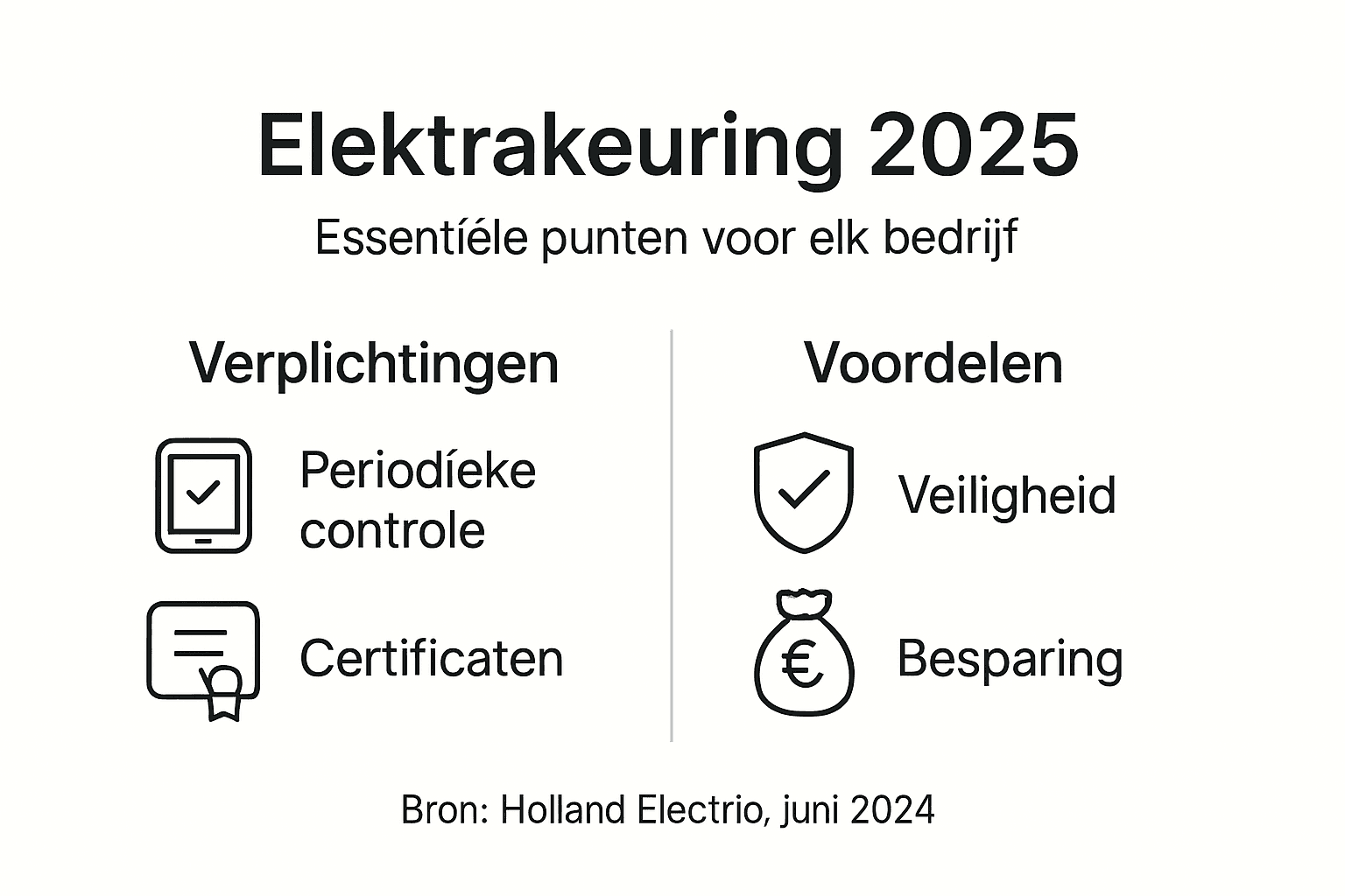 Infographic: de belangrijkste aandachtspunten voor de elektrakeuring in 2025 op een rij