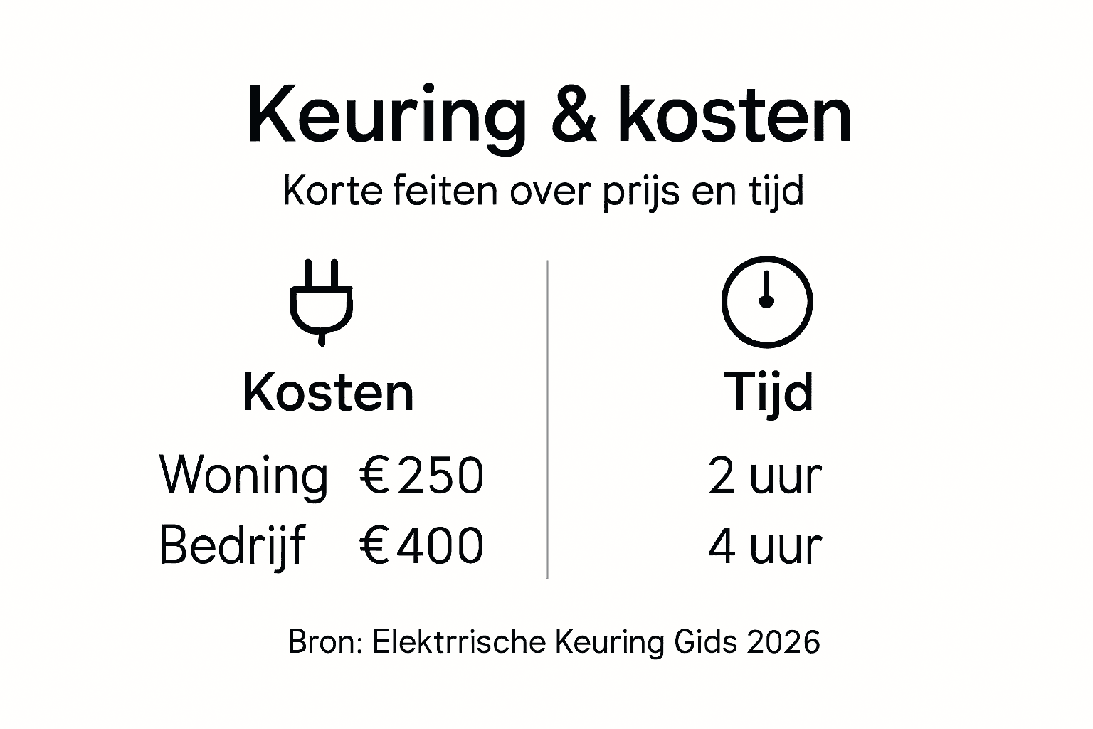 Infographic: inzicht in de kosten en doorlooptijd van de keuring