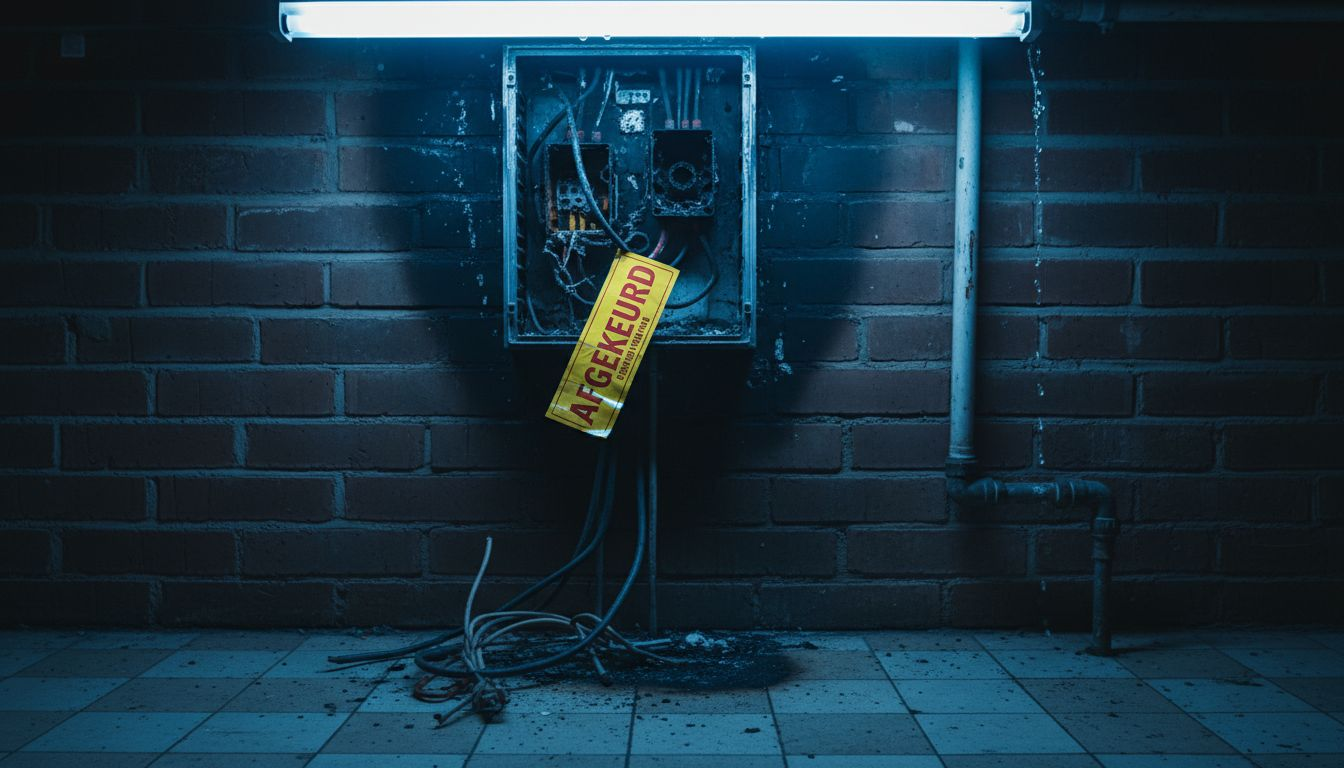 Brand ontstaan in meterkast door fout bij installatie