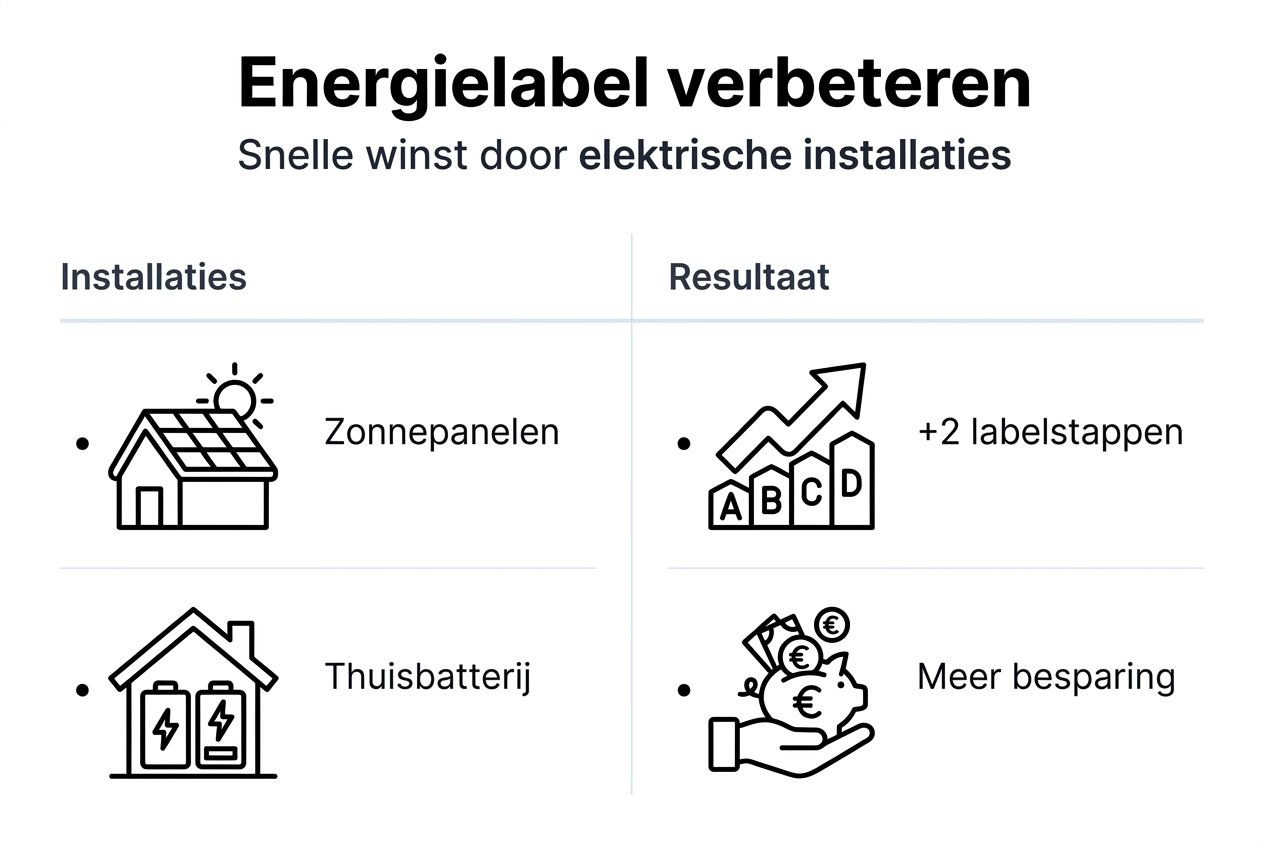 Infographic: Zo verbeter je het energielabel van jouw elektrische installaties