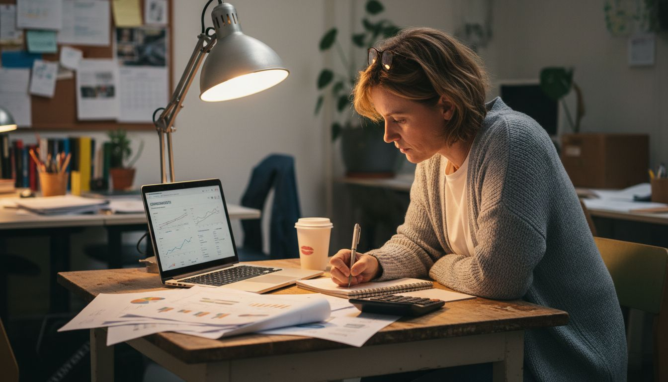 De campagnemanager houdt de conversiekosten overzichtelijk bij in een tabel.