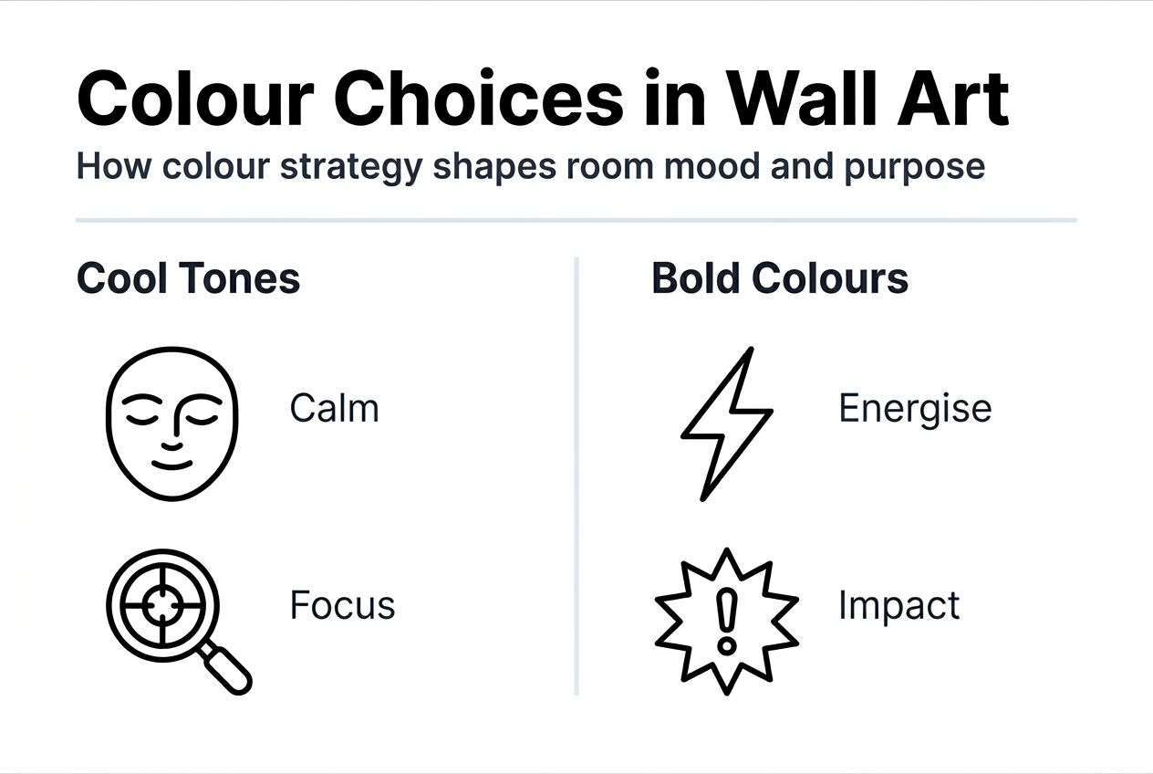 Infographic compares colour effects in wall art