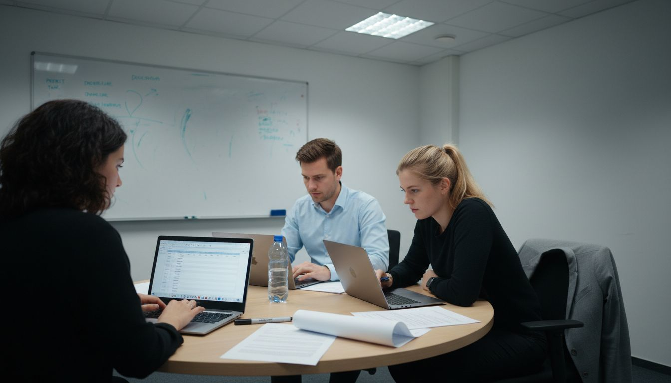 Het team komt samen om de doelstellingen voor de campagne te bepalen.