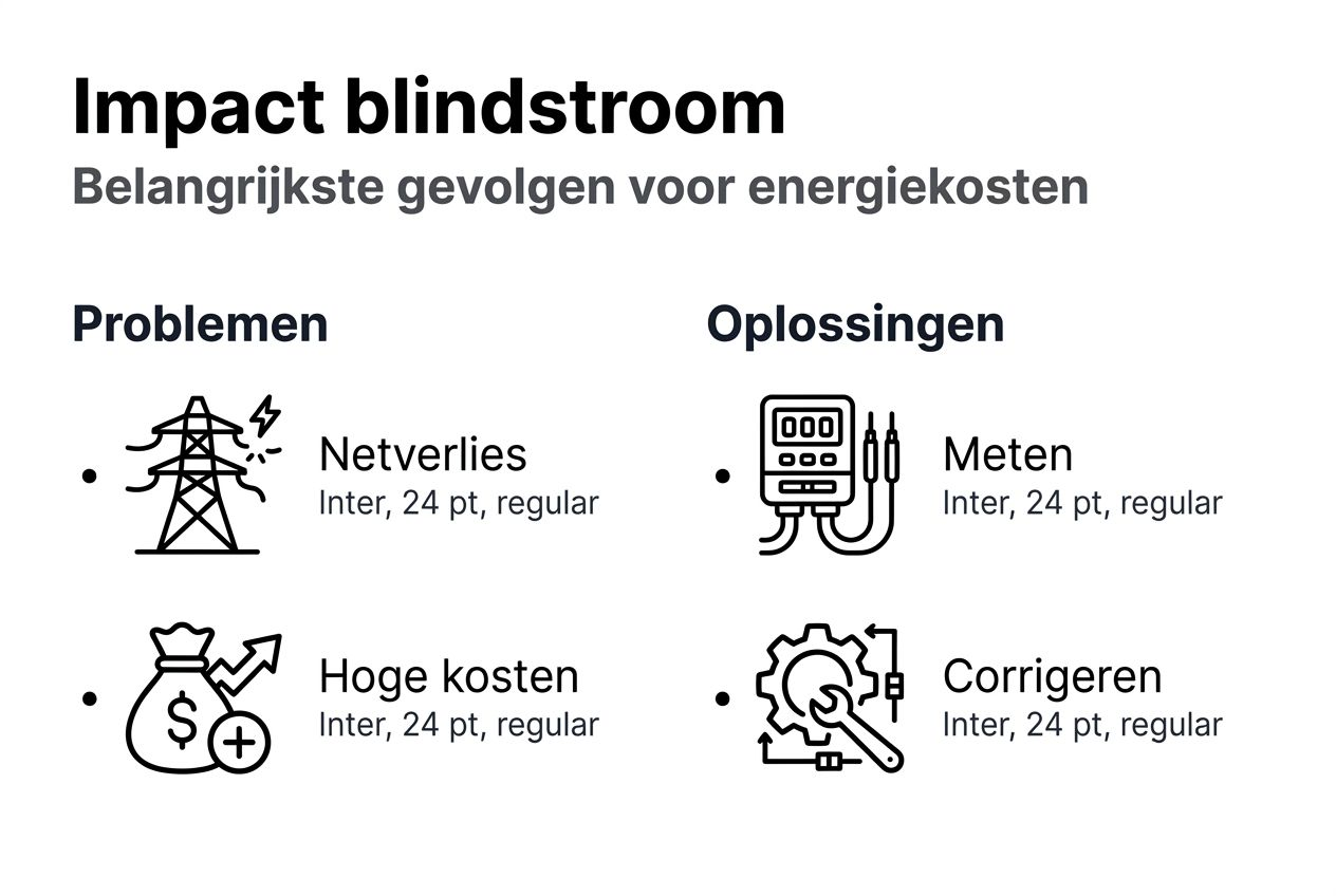 Infographic: de effecten van oplossingen tegen blindstroom in één oogopslag