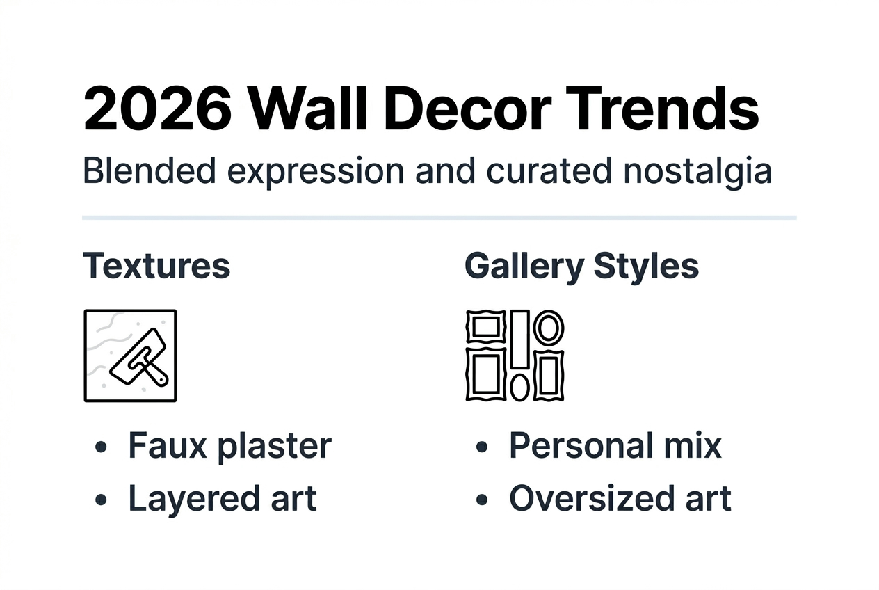 Infographic on 2026 wall decor blended styles