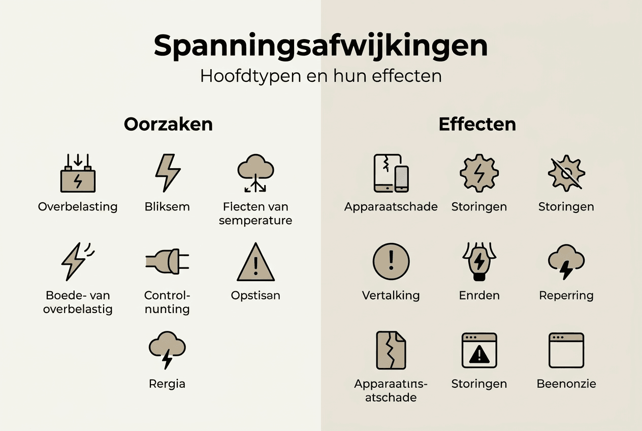 Overzicht: soorten spanningsproblemen en hun gevolgen