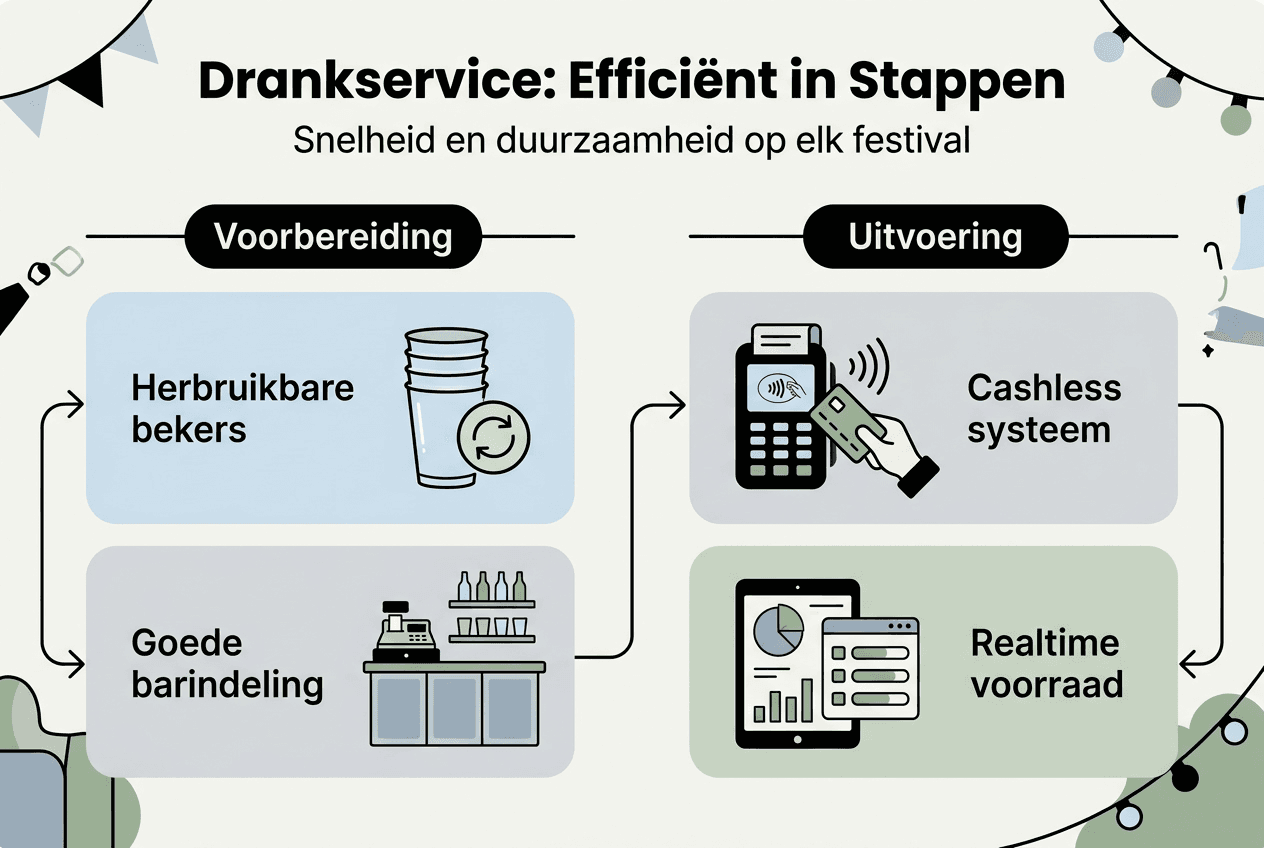 Infographic: de belangrijkste stappen in het drankserviceproces