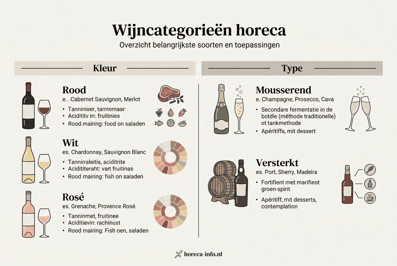 Overzichtelijke infographic van wijnsoorten voor de horeca