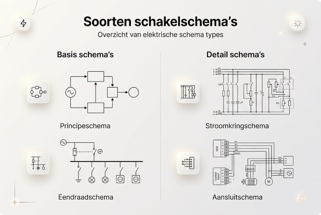 Overzicht van verschillende typen elektrotechnische schema's in één oogopslag