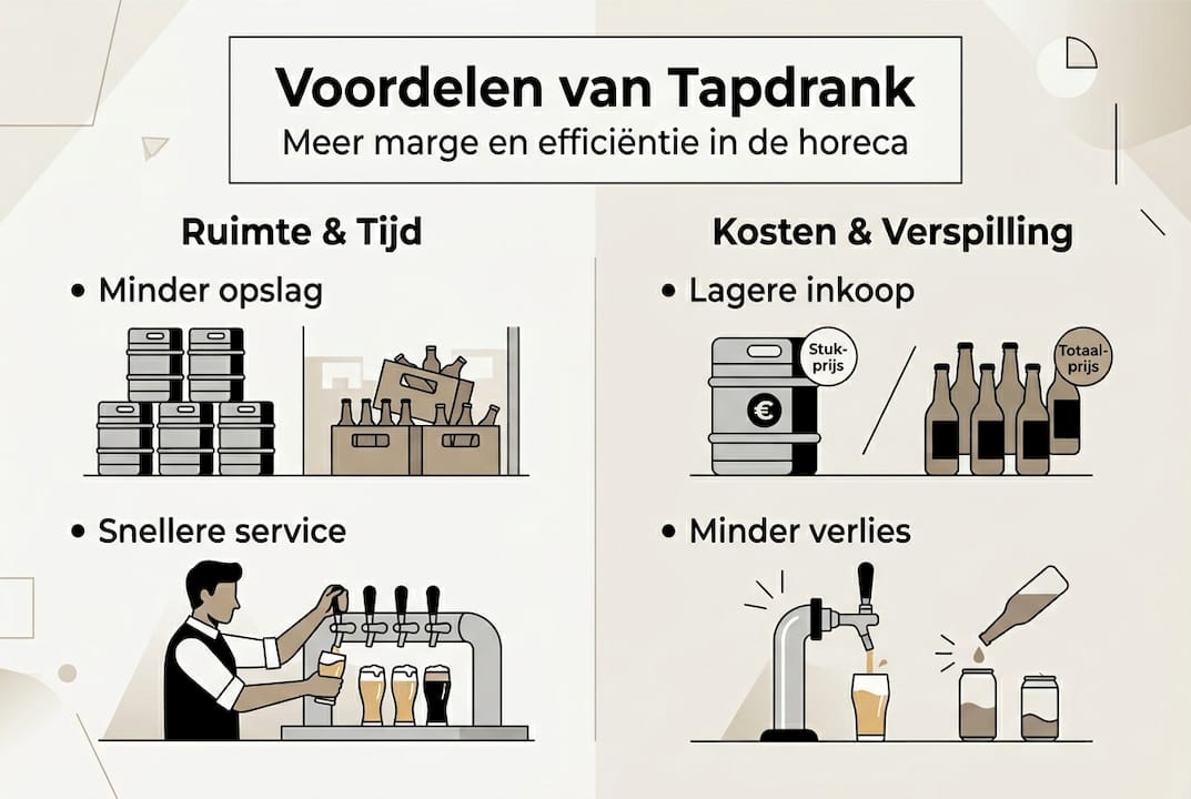Infographic: de voordelen van tapdranken voor de horeca op een rij