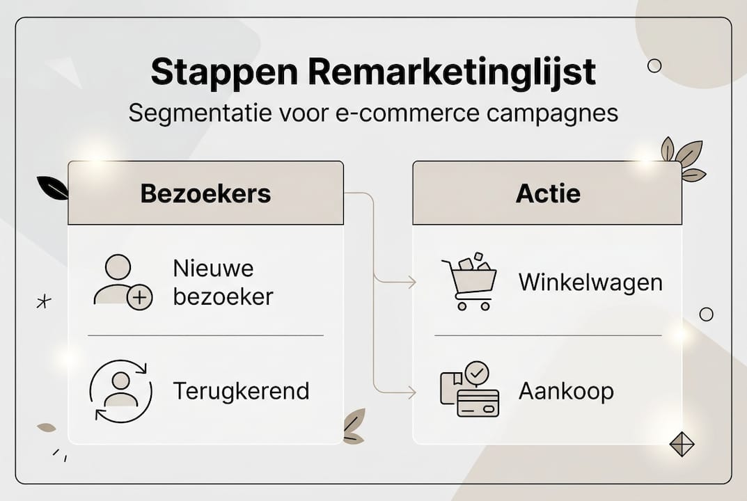 Stappenplan voor het segmenteren van remarketinglijsten in een infographic