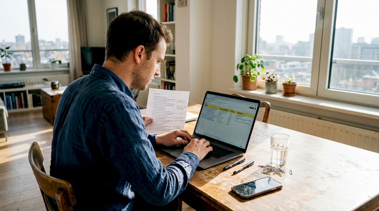 Man onderzoekt doelgroepen voor dynamische advertenties